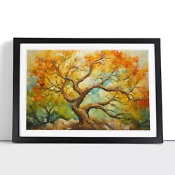 Buy Oak Tree Abstract Framed Wall Art Poster Canvas Print Picture Home Painting • 14.95£