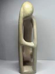Buy Vintage Hand Carved Soapstone 'Thinker' Figure Kenya Modern African 21cm • 16.95£