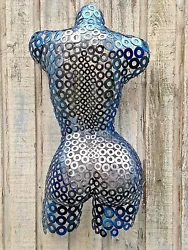 Buy Blue Metal Wall Art Sculpture Torso Garden  By US Artist Holly Lentz • 362.52£