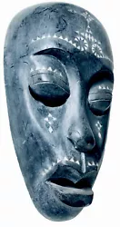 Buy MCM Macabre Carved Face Mask Sculpture Inlaid M.O Pearl Abalone Detail Vtg 1  • 28.98£