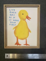 Buy David Shrigley - Canvas On Board Framed Picture Art Print Live Each Day Duck • 23.95£