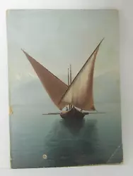 Buy A Fine Small Antique Watercolour Sailing Boat Painting • 36.95£