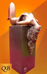Buy Art Deco Bronze Figurine Sculpture Statue Nude Erotic Lady Hot Cast Figure • 239.95£