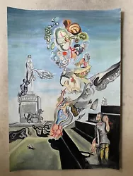 Buy Salvador Dali Painting On Paper (Handmade) Signed And Stamped Mixed Media • 93.78£