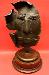 Buy Striking Vintage Mid Century Modern Genevieve Pezet, CA Bronze Face Sculpture • 134.79£