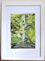 Buy Butterfly/woodland. Original Watercolour Painting. A4.300 Gsm. Unframed. Unique • 15£