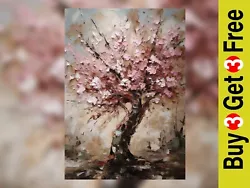 Buy Vibrant Impasto Cherry Tree Oil Painting Print  5 X7  • 4.99£