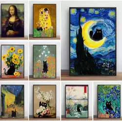 Buy Famous Paintings Canvas Wall Art: Mona Lisa, Starry Night, Sunflower Reproductio • 7.99£