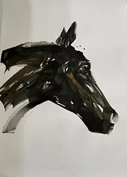 Buy Original Signed Ink Sketch Painting Of A Horse • 33£