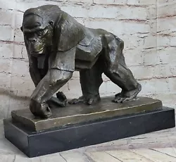 Buy 100% Solid Bronze Gorilla Statue Monkey Primate Art Garden Figure Decorative Art • 279.11£