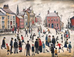 Buy People Standing About Canvas Wall Art Picture Print Ls Lowry Style • 28.95£