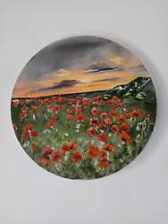 Buy Poppies At Dawn Bob Ross Style Oil Painting By Local Artist 16  • 35£