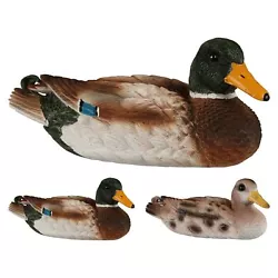 Buy Polyresin Mallard Duck Ornament | Garden Duck Statue Bird Sculpture - Duck Gifts • 10.99£