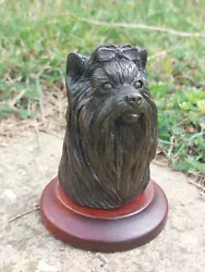 Buy Yorkshire Terrier, Yorkie, With Bow. Tudor Bronze, Douglas Gray ~Resin Scultpure • 15.95£