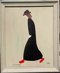 Buy Original Painting After L.s. Lowry  Lady In Red Shoes  Framed • 18£