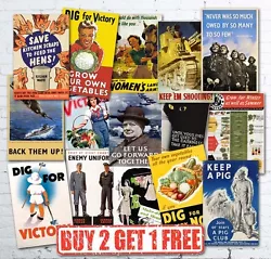 Buy Vintage High Quality Allied WW2 World War II Propaganda Retro Posters A3/A4/A5 • 2.20£