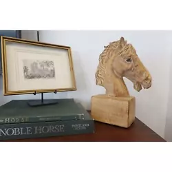 Buy Vintage Signed Brown Ceramic Horse Sculpture Signed  DR 80  • 40.84£