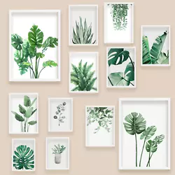 Buy Botanical Green Wall Art Prints Plant Leaf Print Poster Pictures Home A3 A4 • 3.99£