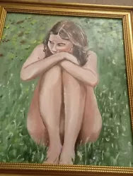Buy Oil Painting Female Nude Seated By Julie West Original Varnished  • 8.99£