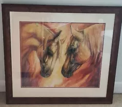 Buy Framed Original Painting Of Two Horses By Equine Artist Silvana Gabudean • 55£