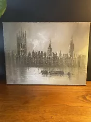 Buy John Bampfield. Oil On Canvas Painting - Houses Of Parliament From The Thames • 150£