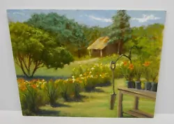 Buy Original Painting Art Gardening Flowers Daffodils Shed Country Nature 8 X 10 • 40.76£