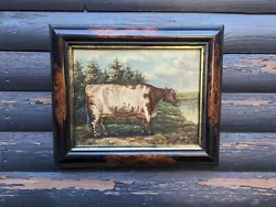 Buy Prize Bull Cow Animals Nice Vintage Oil Painting Framed On Canvas Signed  • 425£