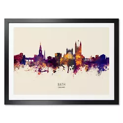 Buy Bath Skyline England, Poster, Canvas Or Framed Print, Watercolour Painting 15047 • 33.99£