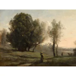 Buy Camille Corot Landscape Women Trees Painting Canvas Wall Art Print Poster • 13.99£