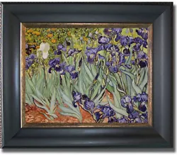 Buy Black & Gold Framed Iris Garden (Irises) By Van Gogh Canvas Art (14 In X 17 In) • 57.07£