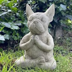 Buy Yoga Meditation Dog Resin Bulldog Sculpture Crafts Figurine Garden Decor Gift • 6.98£