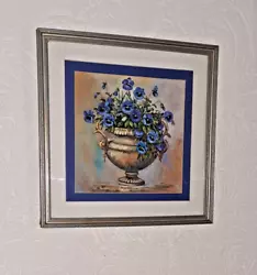 Buy Vintage Blue Pansies Delight Art Print Flower Art Katharina Schottler- Signed • 31.99£