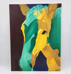 Buy Painting By KLA Horse Western Cowboy Original Signed 18 X24  • 81.54£