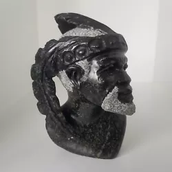 Buy African Warrior/Shona Head / Serpentine Crystal Sculpture 1563Grams/1.5kg • 66£