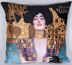 Buy Cushion With Filling Art Nouveau Klimt Judith 45x45 Cm Decorative Cushions Carmani Sofa Cushions • 25.54£