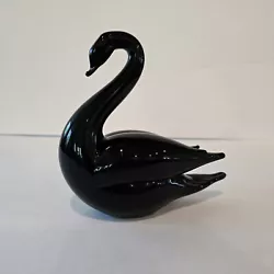 Buy Black Swan Crystal Art Glass - Marcolin Sweden- 80s • 40.77£