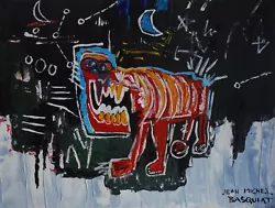Buy Fine Unique Painting, Signed Jean Michel Basquiat, W COA • 505.70£