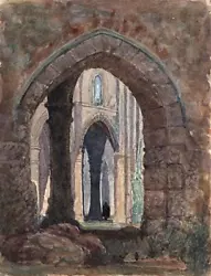 Buy JOSEPHINE HARRIET JOHNSON Watercolour Painting CATHEDRAL STUDY 1873 • 50£
