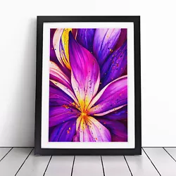 Buy Iris Flower Paint Splatter Vol.1 Wall Art Print Framed Canvas Picture Poster • 14.95£