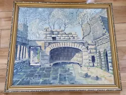 Buy Austin Hatfield Oil Painting 'The Fireplace Wycoller Hall' Colne 1969 Original • 19.99£