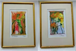 Buy Two Framed Print Pictures By Shirley Trevena 42x31cm Flowers Floral Art Painting • 25£