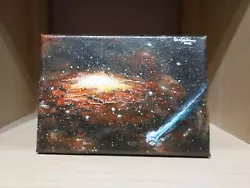 Buy Space/Galaxy Painting - Galaxy Flyby. Canvas 5  X 7  Acrylic Hand Painted • 15£