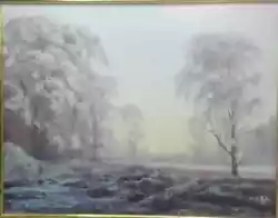 Buy Winters Morning P Claydon Oil On Board Framed Painting Signed By Artist 22 X 18 • 27.99£