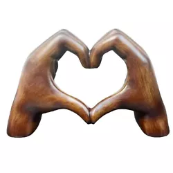 Buy Heart Hands Sculpture Hearts Hand Gesture Resin Statue Boho Aesthetic GestureDec • 15.11£