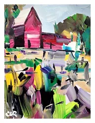 Buy Corbellic Original Painting 14x11 Outdoor Farm House Landscape Home Abstract Art • 0.74£