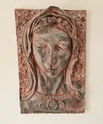 Buy Vintage Original Artwork 'Madonna' Face Sculpture Fibreglass Wall Plaque 45cm • 225£