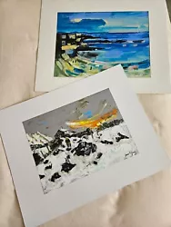 Buy 2 X Abstract Scottish Landscape Paintings, Signed By Artist. Mixed Media • 55£