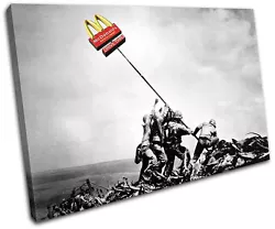 Buy McDonalds Flag Banksy Painting SINGLE CANVAS WALL ART Picture Print VA • 19.99£