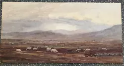 Buy Antique Early XX C Original Watercolour Painting Of Moorland Landscape Unsigned • 69.99£