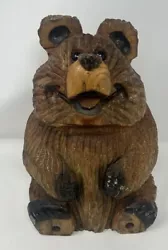 Buy Happy CHUBBY BEAR Chainsaw Carving Wooden OAK BEAR CUB Statue 13  Tall UNIQUE! • 144.70£